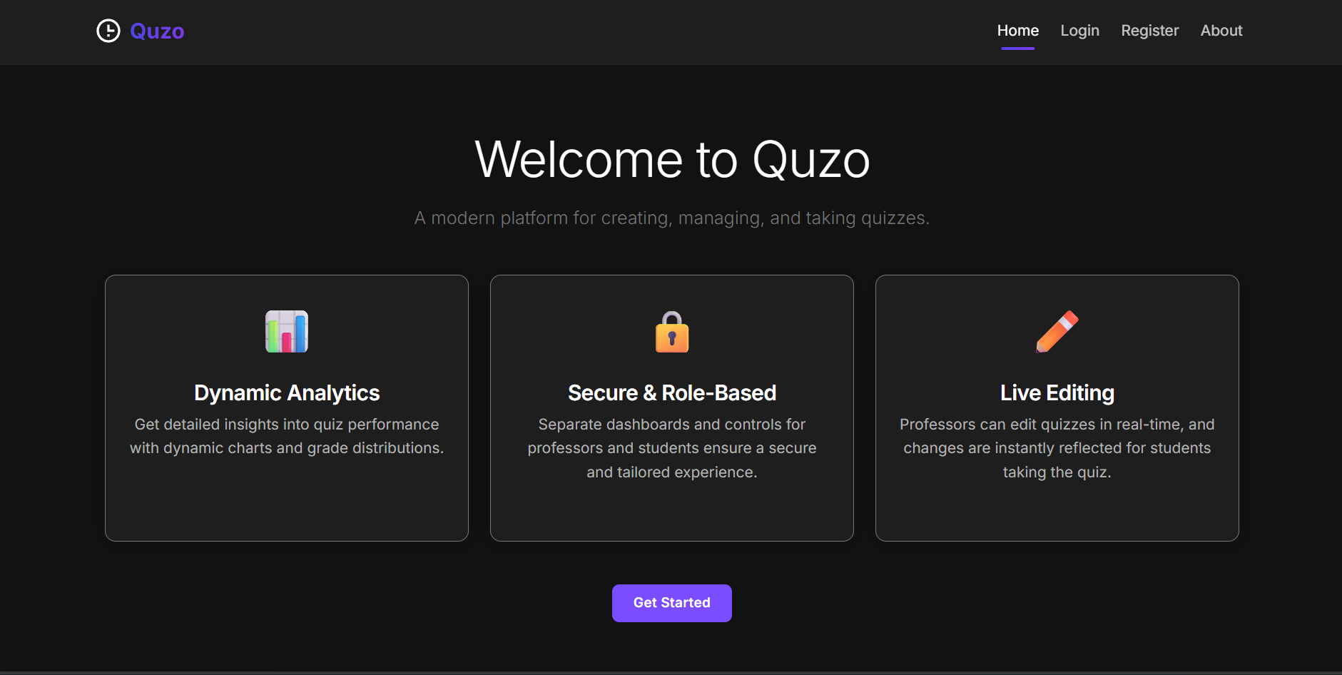 Quzo - Interactive Quiz Application